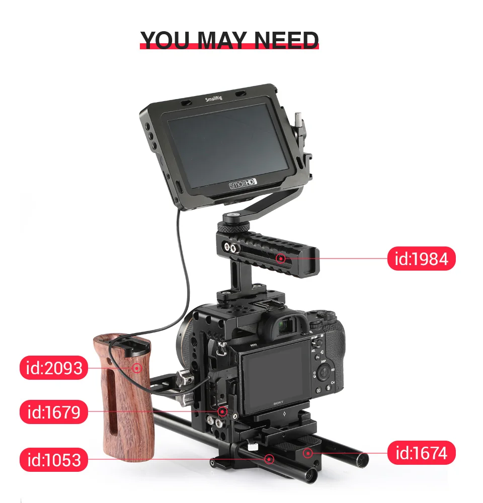 SmallRig Quick Release DSLR камера клетка с Arca Стиль Quick Plate Половина Клетка для sony A7R III/A7 III/A7 II/A7R II/A7S II 2238