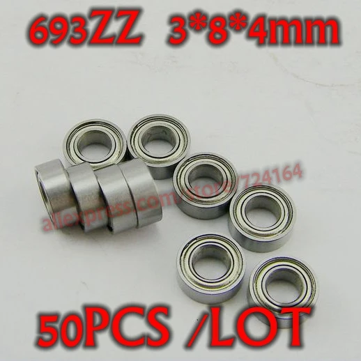 Миниатюрный шарикоподшипник 693ZZ R830ZZ 619/3ZZ W693ZZ 693 2Z RF308 3x8x4 мм для радиоуправляемой