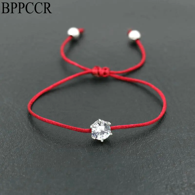 BPPCCR 11 Цвет s серебро стразы кристаллы циркона повезло Плетеный Браслет красная