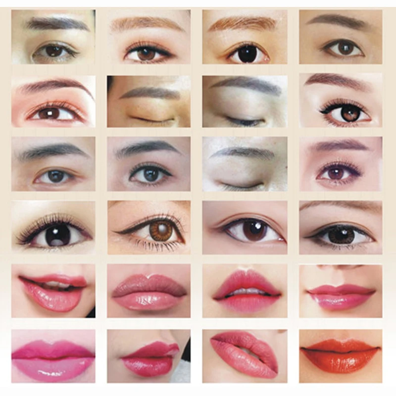 100 шт. 0,18 мм Lamina Tebori Flex Microblading 12 14 16 18 U форма иглы татуировки для перманентного макияжа бровей лезвия ручка-держатель игл