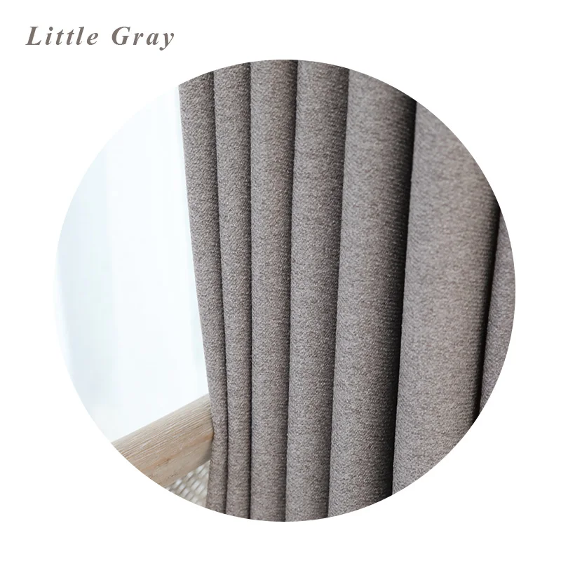 Little Gray Красивые меховые занавески s для гостиной с высоким затенением, занавески для спальни, домашний декор, занавески для кухонного окна на заказ - Цвет: Little Gray
