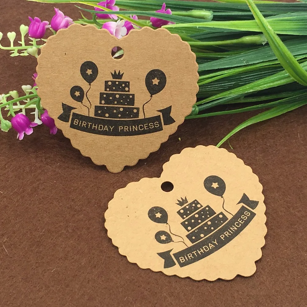 200 шт./лот с днем рождения Подарочные бумажные карточки ручной работы свадебные