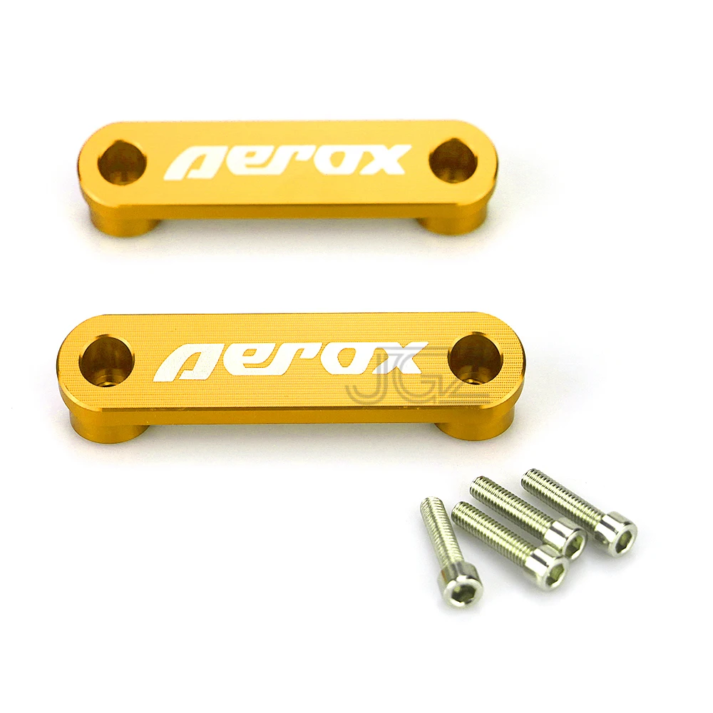 Gold Мотоцикл CNC алюминиевая боковая медная пластина передняя ось Брызговики декоративная крышка для Yamaha Aerox NVX155 - Цвет: Gold