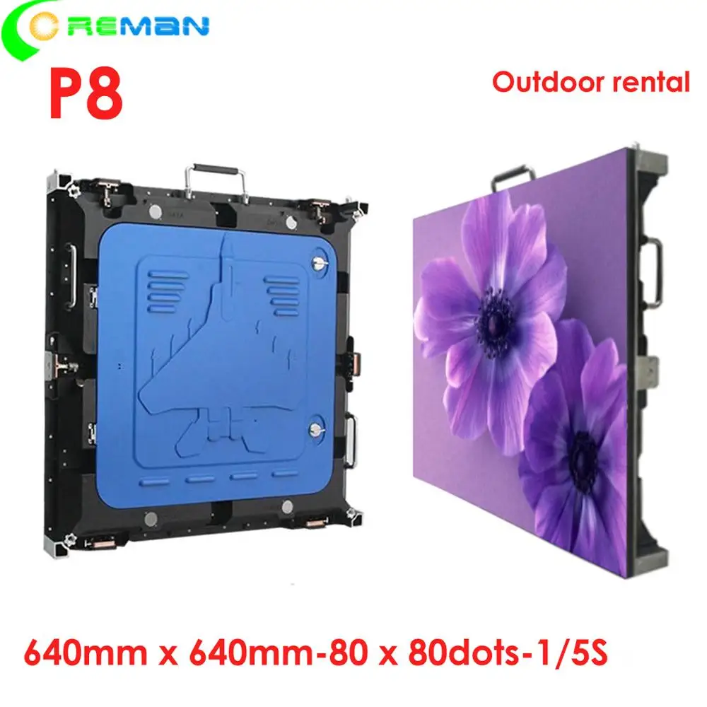 Полная распродажа полноцветный P8 большой экран снаружи легкий монтируемый haning led