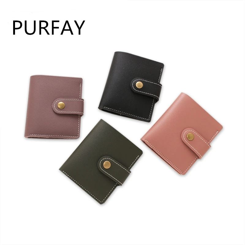 Mini Wallet Women Fashion Purse Female Short Wallets Students Lovely Small for soft Leather card | Багаж и сумки