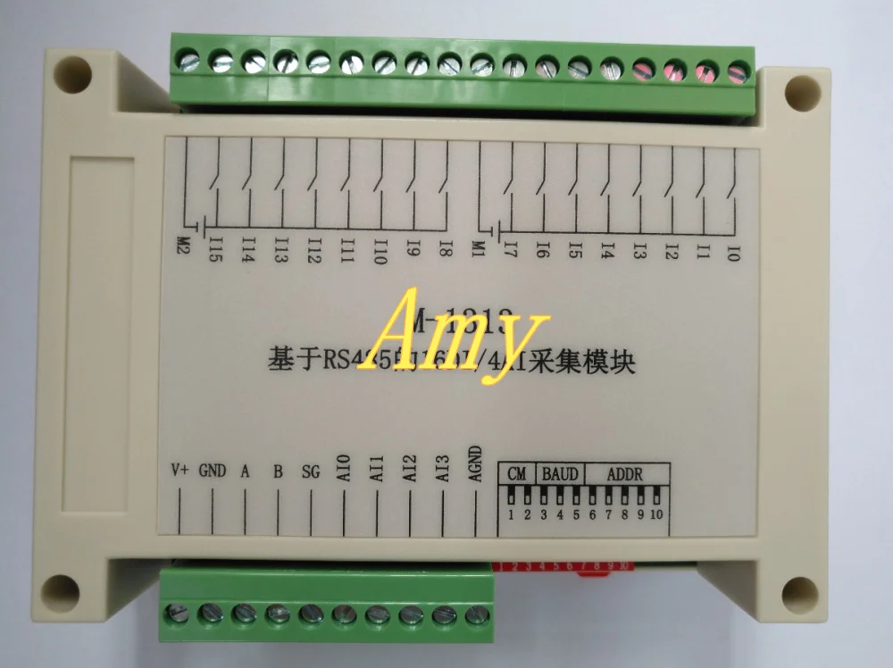Фото Модуль сбора данных RS485 Modbus RTU 16-канальное количество цифровых 4-канальных аналоговых входов №1