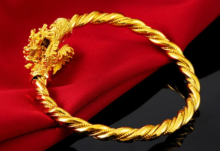 Африканские золотые браслеты для женщин дракон браслет на запястье женский