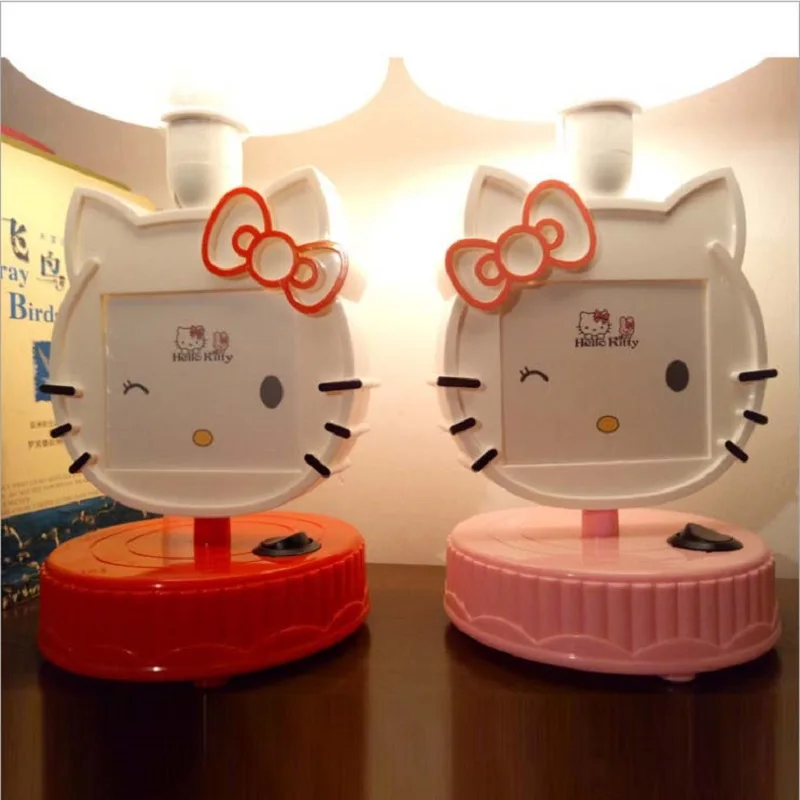 Розовые/красные светодиодные настольные лампы Hello Kitty ночные светильники