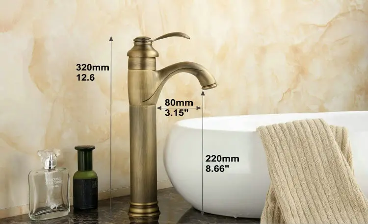 13 &quotантичная латунь Ванная раковина кран античная Смеситель 9026A|mixer tap|bathroom basin