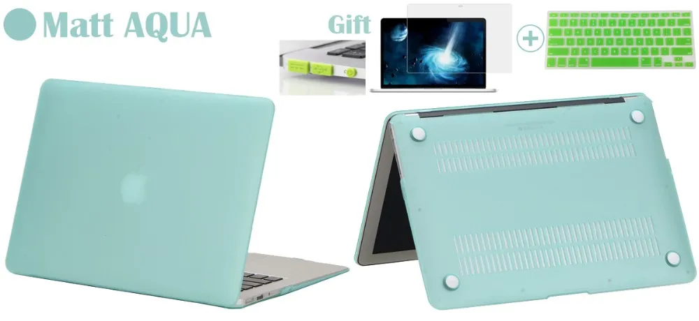 4 в 1 Кристальный/матовый чехол для Macbook Air 11 Air 13 Pro 13 Pro 15 New retina 12 13 15 для Mac book Keyboard Cover+ Защитная пленка для экрана