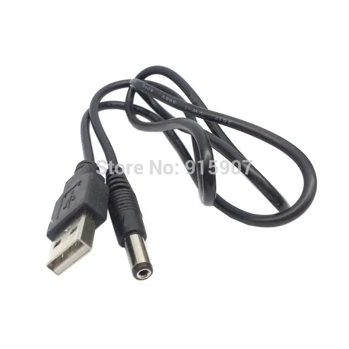 

CY Chenyang 80cm USB 2.0 A Type Male to 5.5 x 2.5mm DC 5V Power Plug Barrel Connector Charge Cable