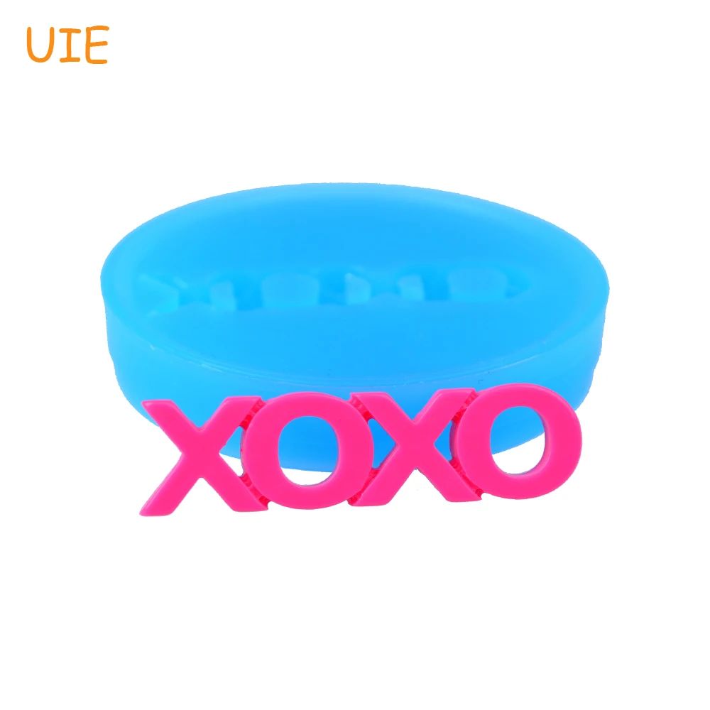 PYL605U 42 4 мм большая XOXO Гибкая силиконовая форма-для помадки украшения торта