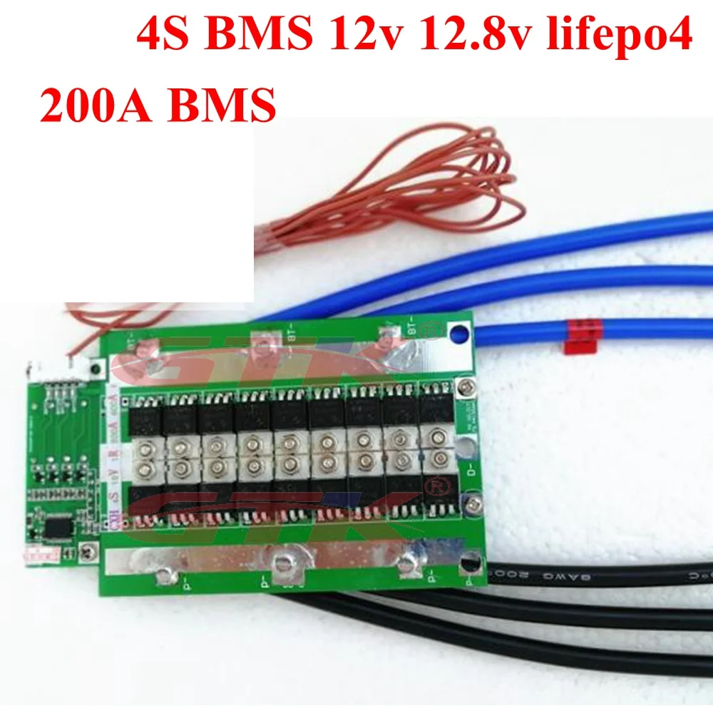 4S 200A 12 В 8 14 4 LiFePO4 BMS 6 в Защитная плата с балансировкой RV motorhome car EV инвертор высокой