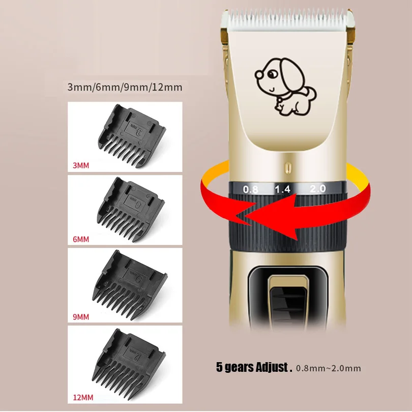 Машинка для стрижки собак USB перезаряжаемая машинка животных бритва
