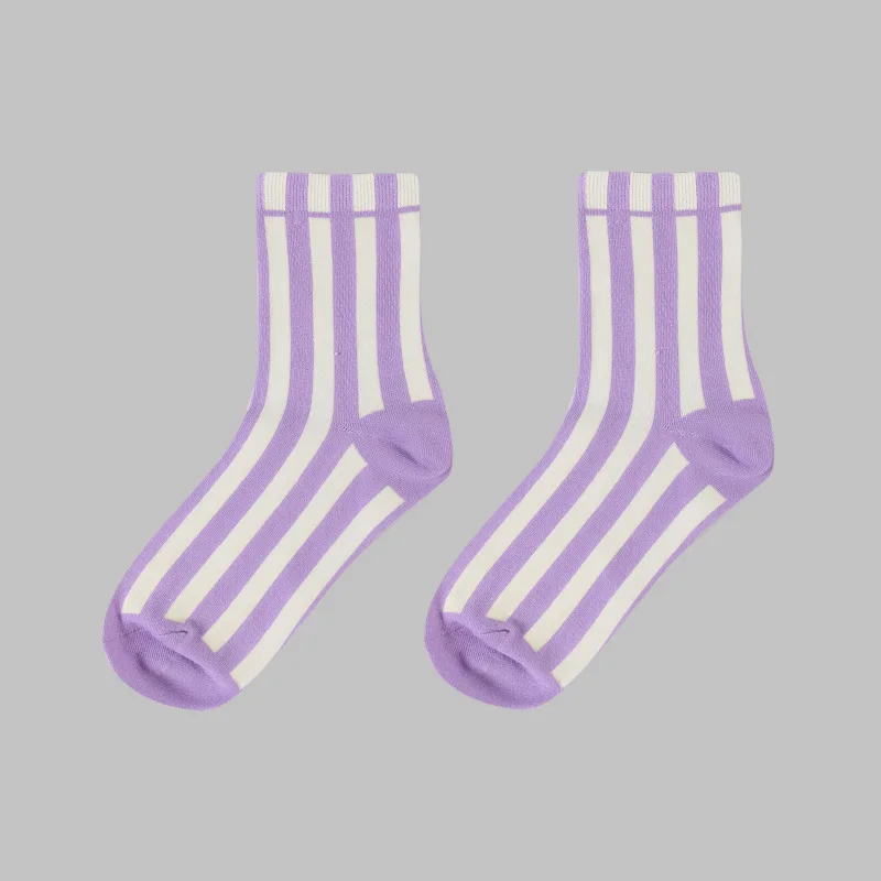 DONG AI/женские хлопковые носки в полоску цветные женские стиле Харадзюку