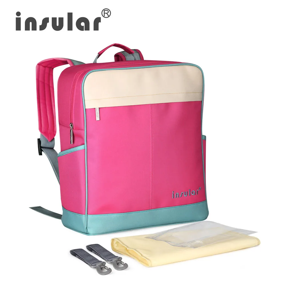 

Insular 2017 New Multi-functional Waterproof Diaper Bag Shoulders Mummy Bag Large Capacity Fashion Backpack Fashion Striped Bag