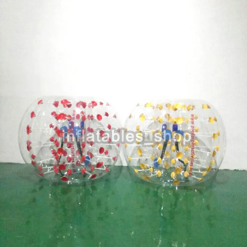 

Бесплатная доставка, 2 шт. (1 синий + 1 красный), 1,5 м, надувной футбольный мяч из ТПУ с 0,8 мм, надувной мяч, Зорб мяч