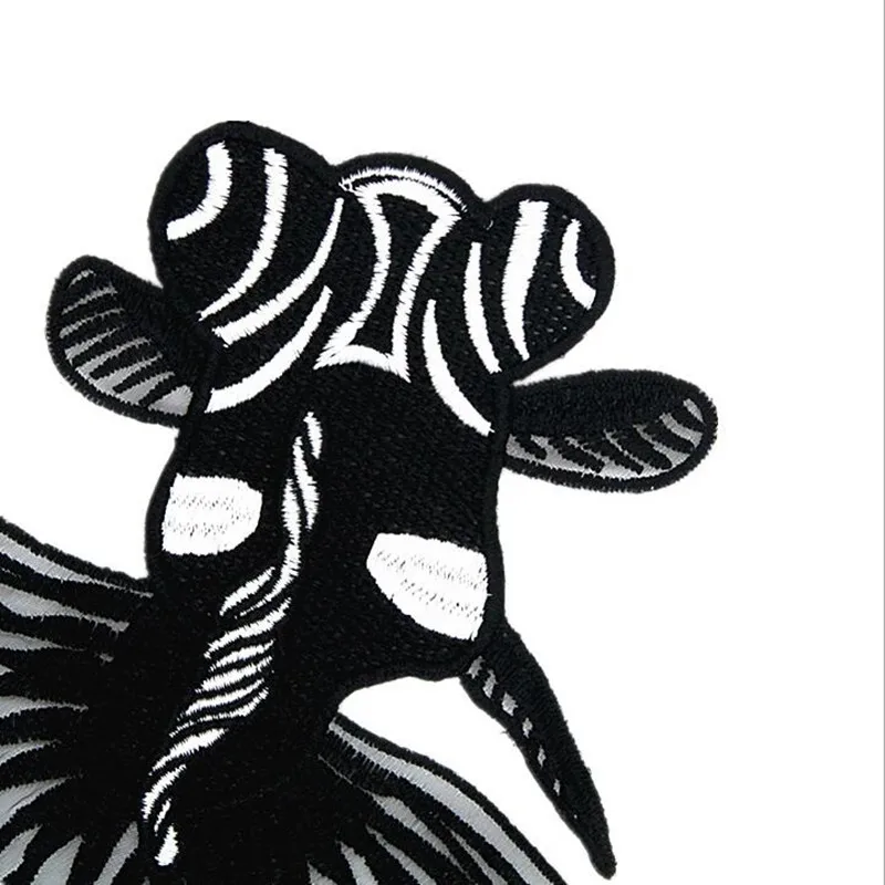 1 шт. вышитые нашивки с крупной рыбой аппликация для одежды аксессуары сделай сам