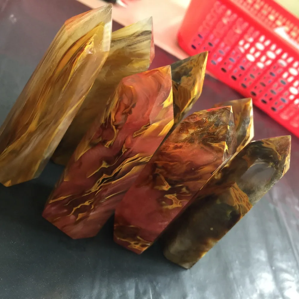 7 шт много плавления красочный кварц для лечения КРИСТАЛЛ ТОЧКА оптовая цена