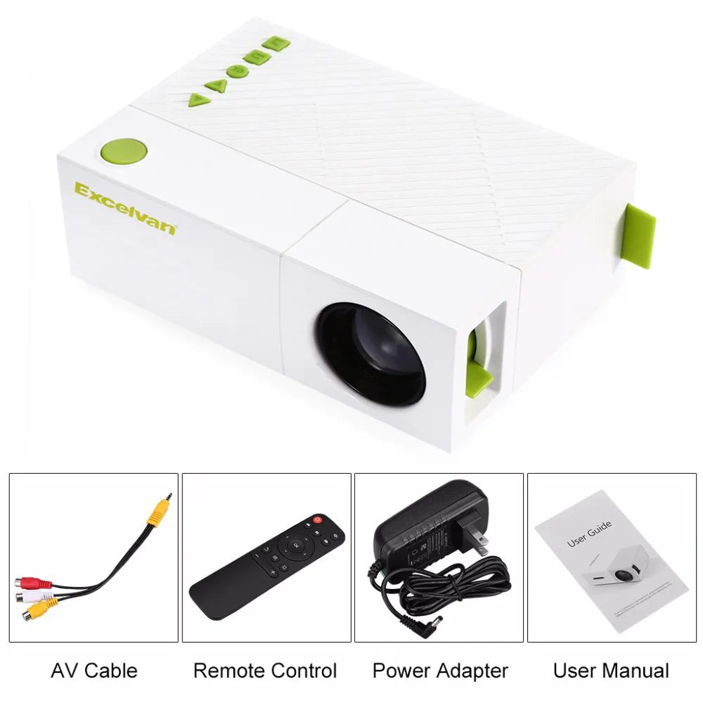 Excelvan YG310 обновленный YG300 светодиодный портативный проектор 800LM 3 5 мм 320x240 HDMI USB Мини