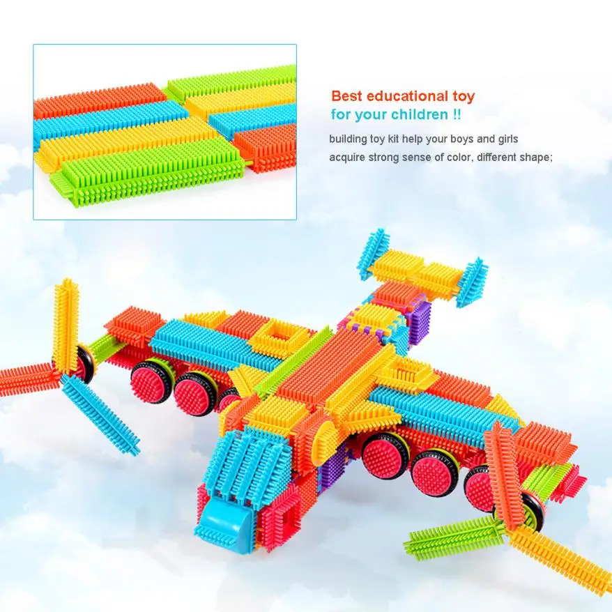 DIY Imagination 150 шт форма щетиной 3D Строительные блоки плитка строительные игровые