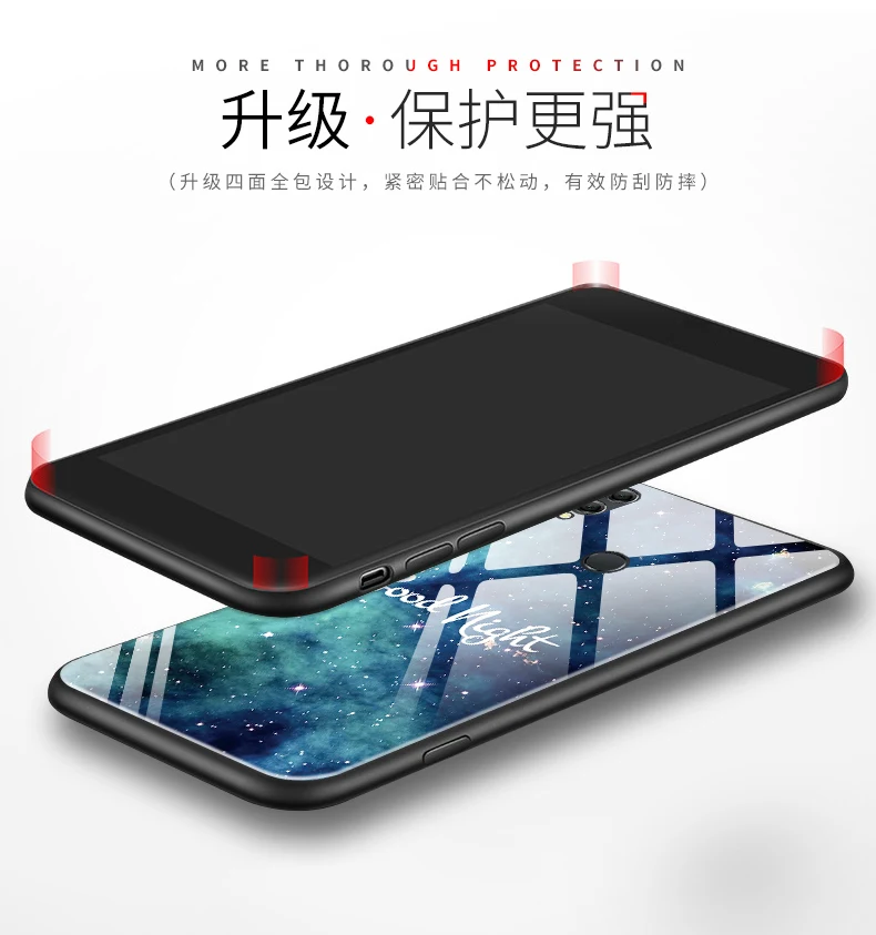 Милый мультяшный чехол из закаленного стекла для huawei Honor 8X, защитный чехол s для huawei Honor 8 X, чехол Honor8X, чехол
