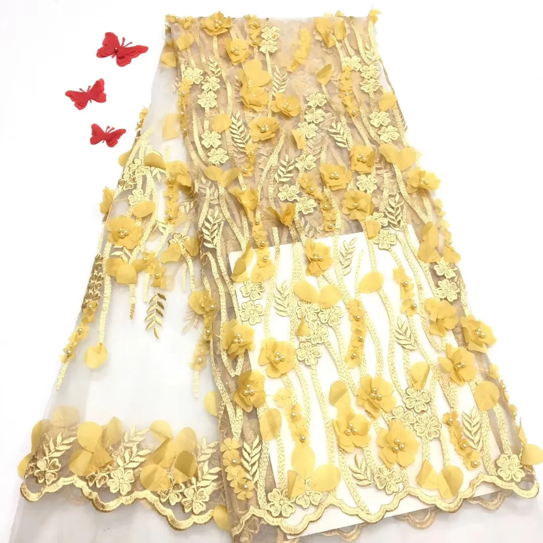 Горячая распродажа африканской кружевной ткани Guipure высокого качества дешевого материала полиэстер вышивка шнур RF125.