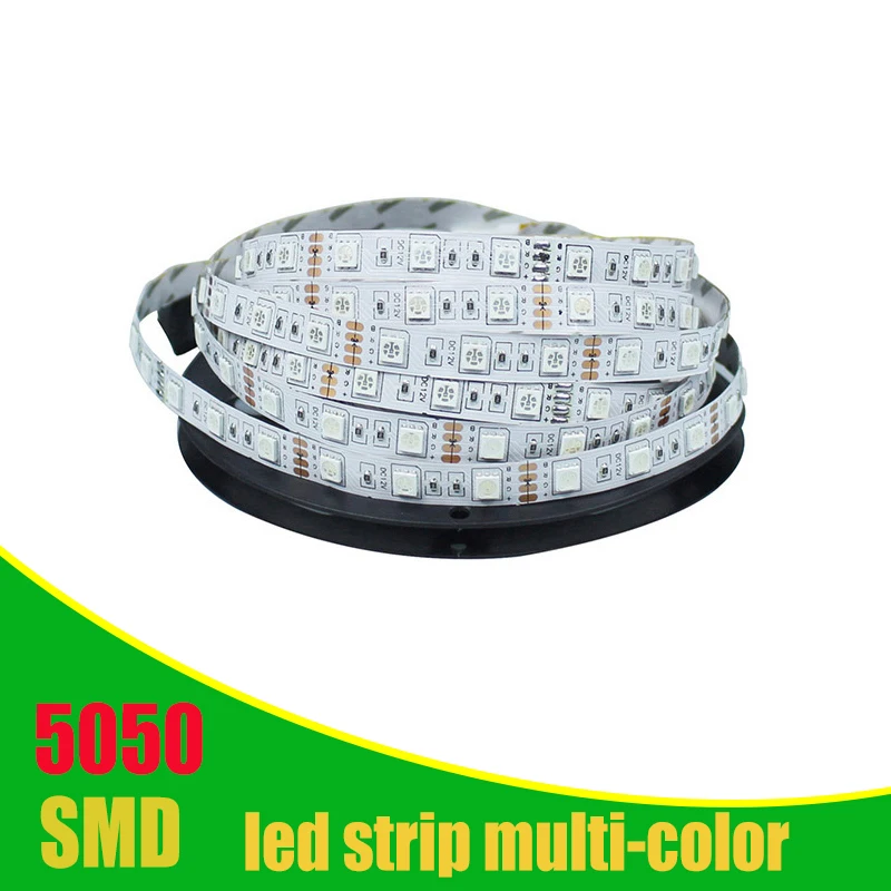 DC12v 5 м Светодиодные ленты 5050SMD гибкие светодиодные светодиодный светильники RGB