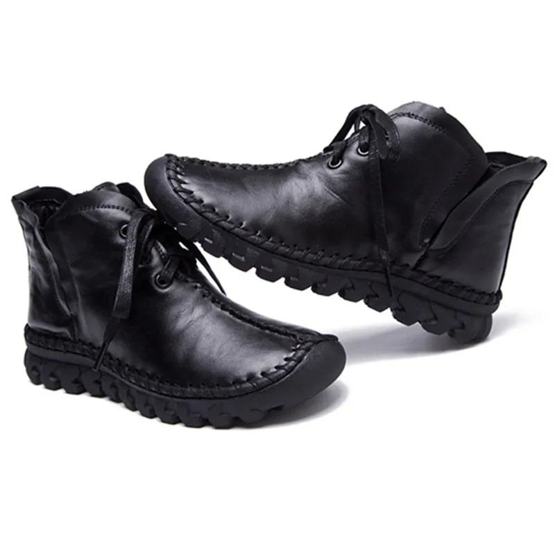 Женские ботильоны из натуральной кожи AARDIMI однотонные винтажные коровьей на