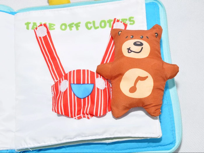 Мягкая мультяшная Тихая тканевая книга для новорожденных детей образовательные