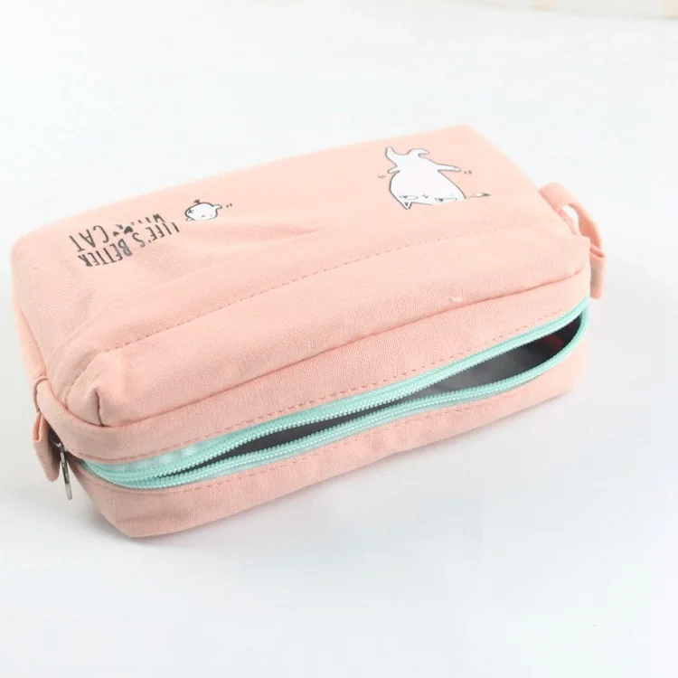Freeshipping Cartoon cat print pencil bags | Канцтовары для офиса и дома