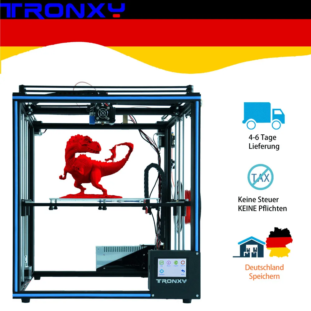 TRONXY X5SA Высокая точность большой размер печати 3D принтер 3,5 дюймов сенсорный экран принтер
