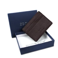 ultra thin card holder mini wallets small cow leather purse high quality card case with 4 slots fashion style new