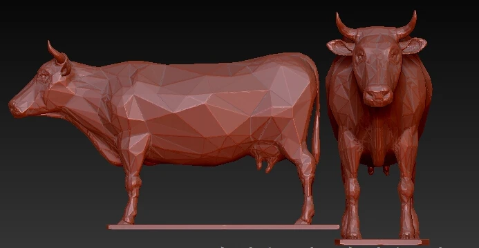 

3D модель для ЧПУ 3D резная фигура скульптура машина в формате STL файл китайская культура, корова 004