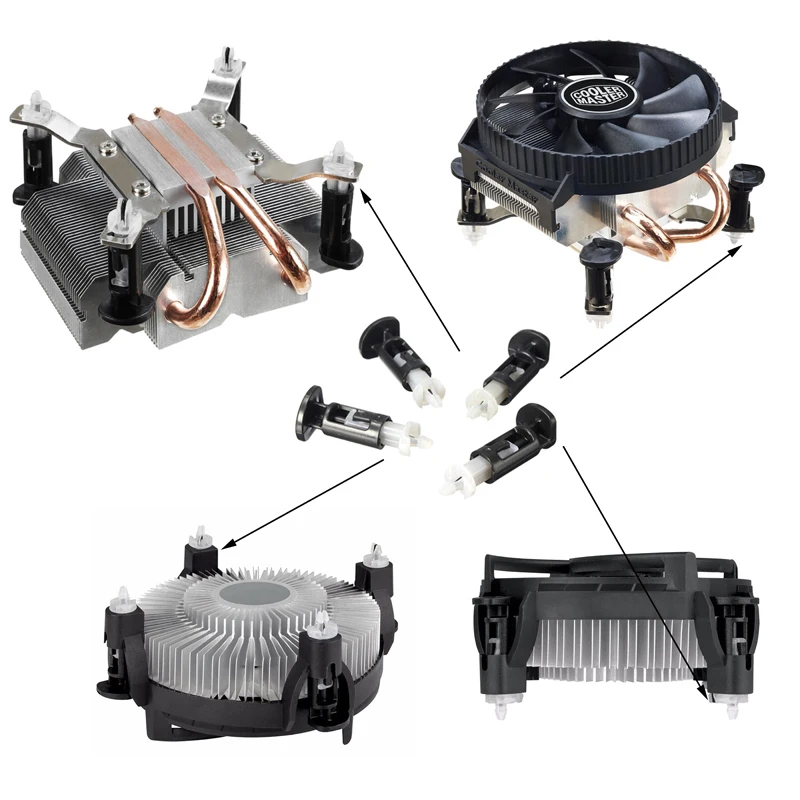 Черно белый настольный фиксатор для процессора компьютера intel socket 100 шт.|pc fan|cpu