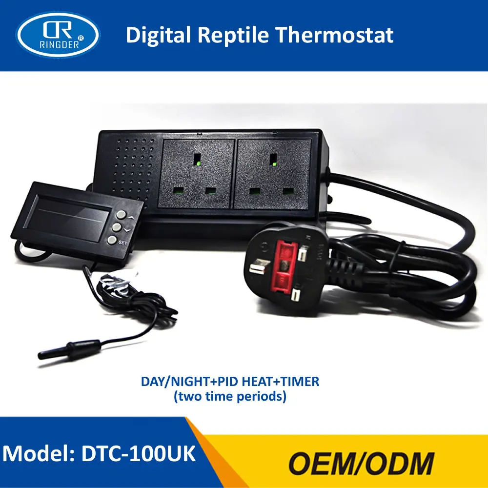 RINGDER DTC 100 0 50C цифровой день/ночь рептилия Диммируемый термостат с разъемом