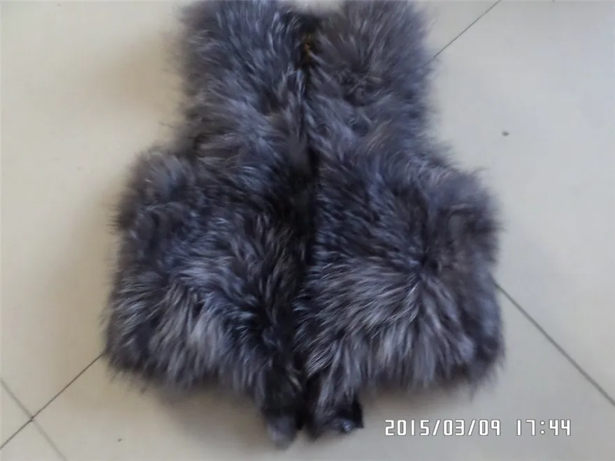 Linhaoshengyue, новинка, зимняя короткая жилетка из натурального меха серебристой лисы, шуба из натурального Лисьего меха, натуральный цвет, настоящий жилет