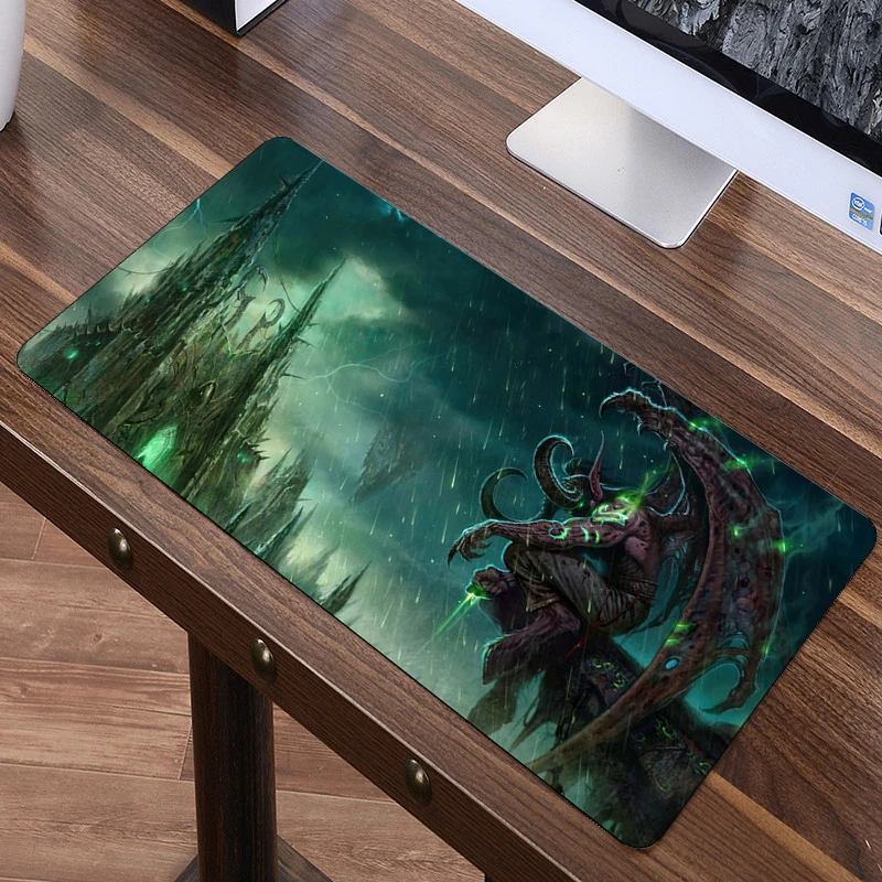 

80x40cm Mouse Pad Gamer World Of Warcraft Gaming Mousepad Large Carpet Computer Anti-Slip Keyboard Mat Rubber Company Desk Mats