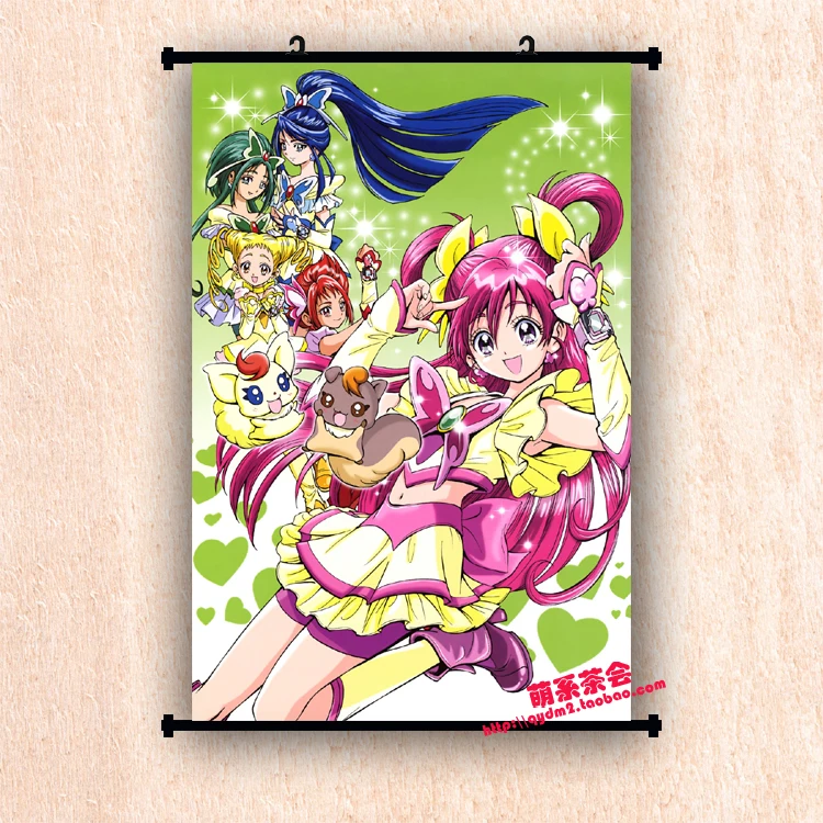 Японское аниме Pretty Cure Precure rouge & Kasugano Urara Akimoto Komachi домашний декор настенный плакат