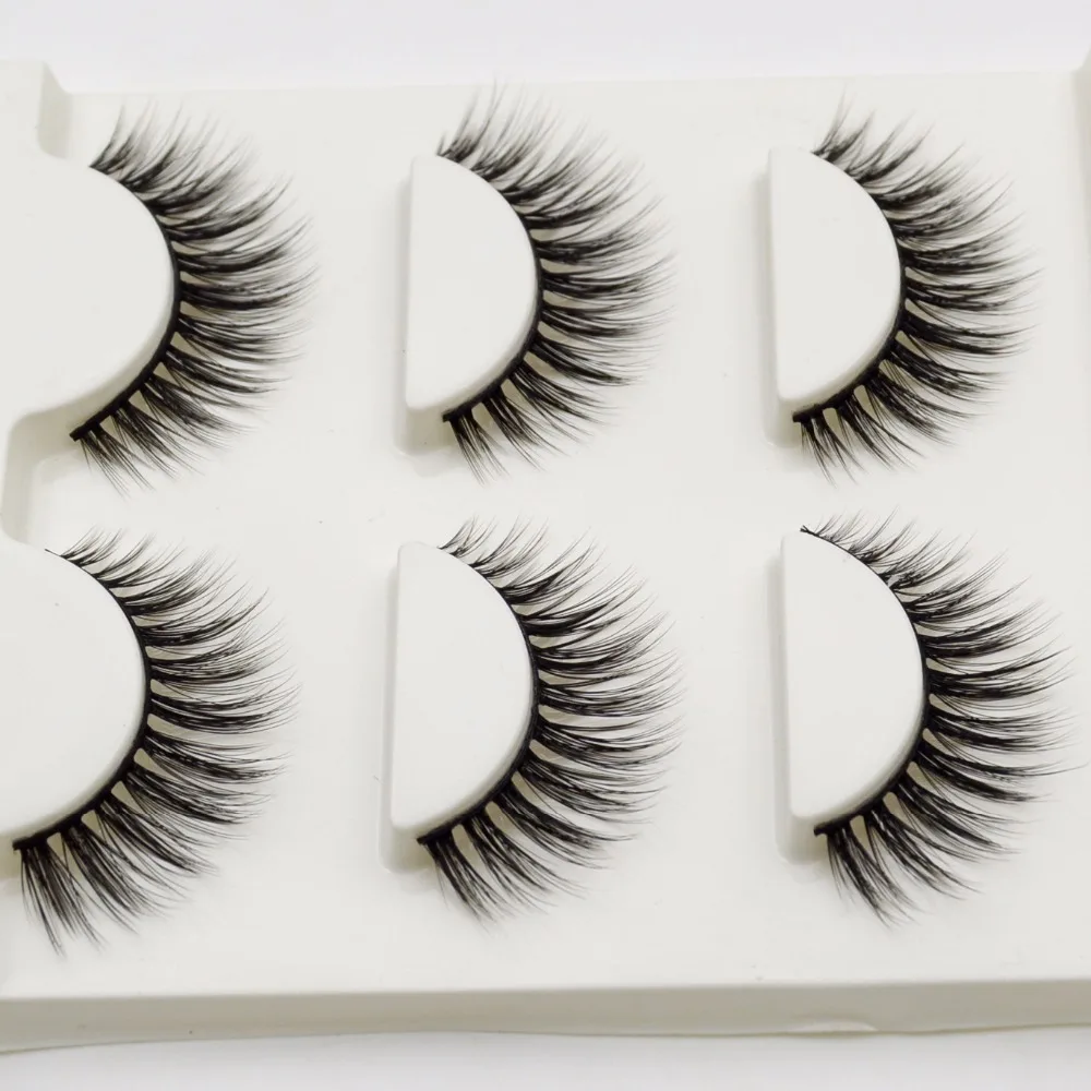Ресницы Накладные из искусственной норки ручной работы 3 пары|faux cils|mink lashesfaux mink