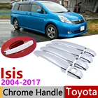 Для Toyota Isis 2004  2017 хромированная накладка на дверную ручку автомобильные аксессуары наклейки Набор отделки 2005 2006 2008 2010 2012 2014 2015 2016