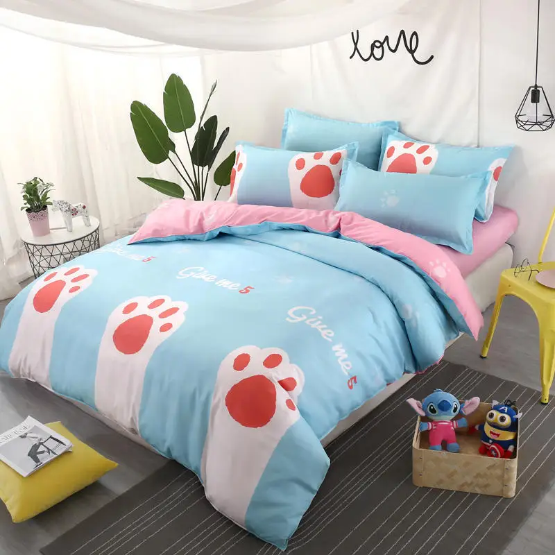 Solstice Home Textile 2018 New Fashion Skin Breathable Simple Aloe Cotton Sheet Quilt Cover Pillow Case Bedding | Дом и сад