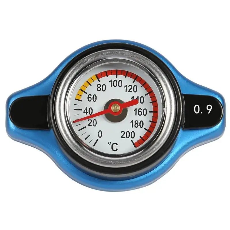0.9 Большая головка 0.9Bar/1.1Bar/1.3Bar гоночный датчик температуры Автомобильный термометр крышка радиатора крышка температура воды метр - Цвет: 0.9