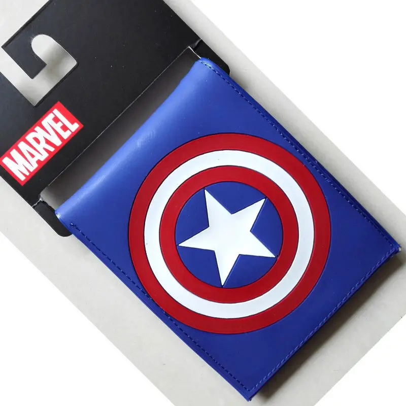 2018 Горячая Распродажа 2015 г. Marvel Капитан Америка логотип кошельки кошелек синий