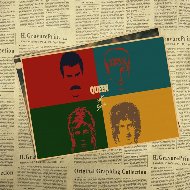 Ретро-Ретро плакат Queen крафт-бумага бумажный бар кафе домашний декор картина