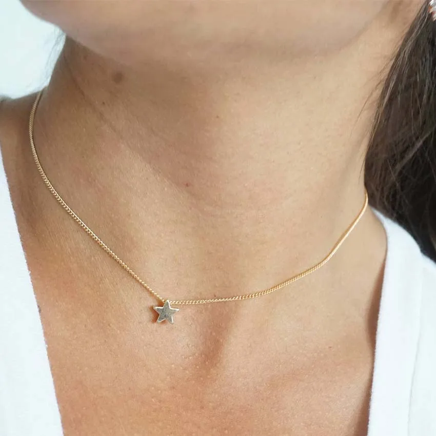Женский чокер со звездами простая Цепочка ювелирное изделие колье|star choker|choker