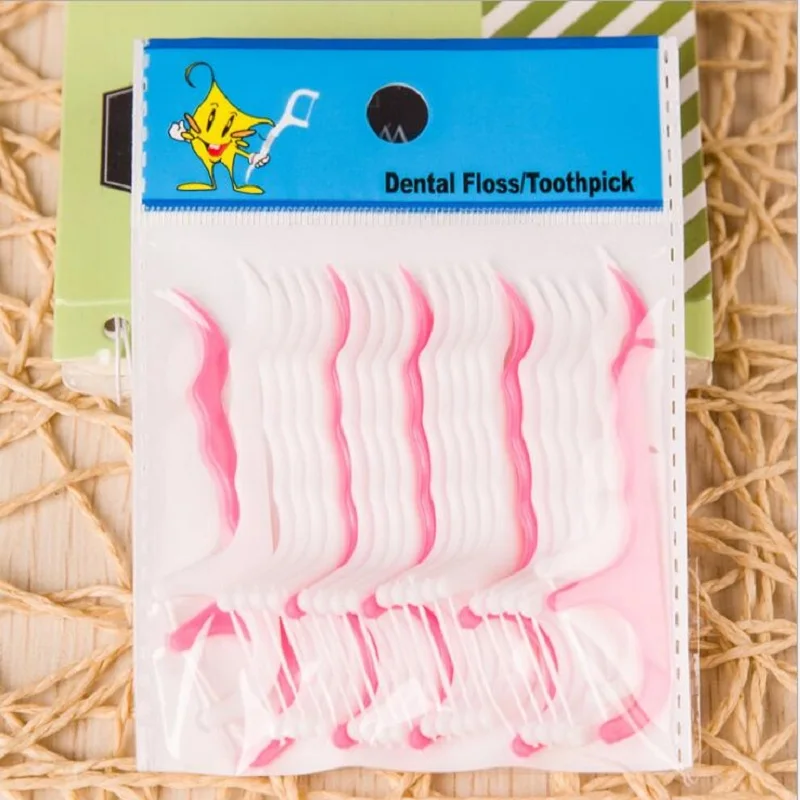 100 шт./лот одноразовая чистка зубов Зубная нить tandenstokers Flossing зубочистки B008 15 для