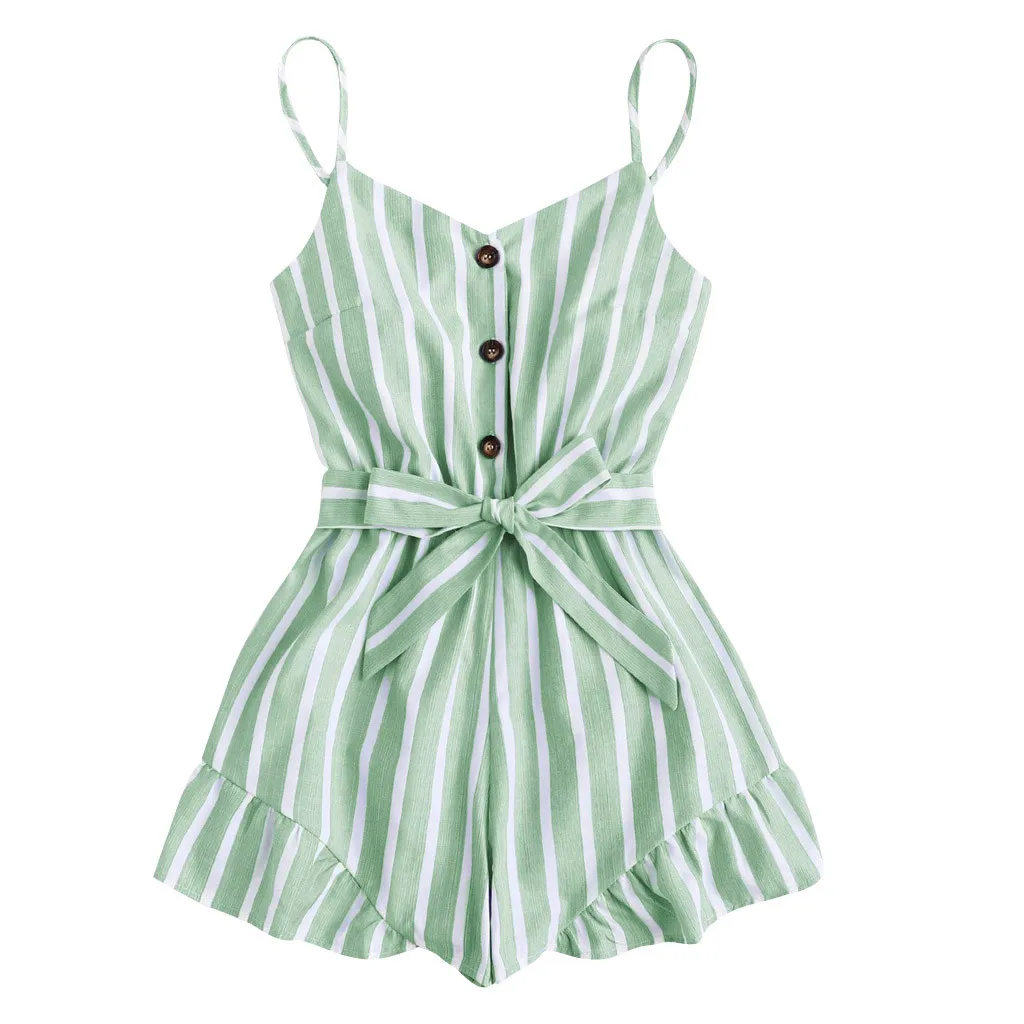 Женский комбинезон модный сексуальный женский без рукавов на пуговицах с