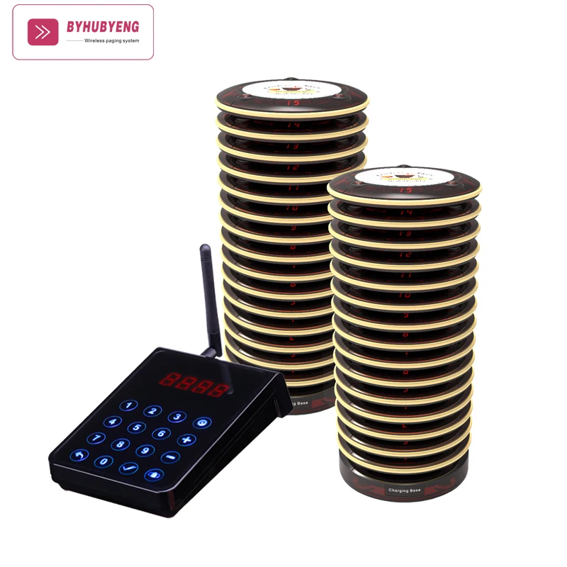 Full Waterproof гостевой Вибрационный беспроводной пейджер с FM-радио для ресторана кафе
