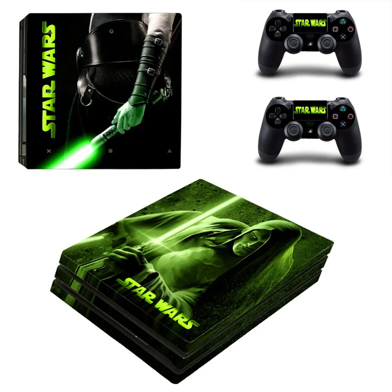 Виниловая защитная пленка серии Star Wars для Playstation 4 Pro наклейка PS4 консоли + 2